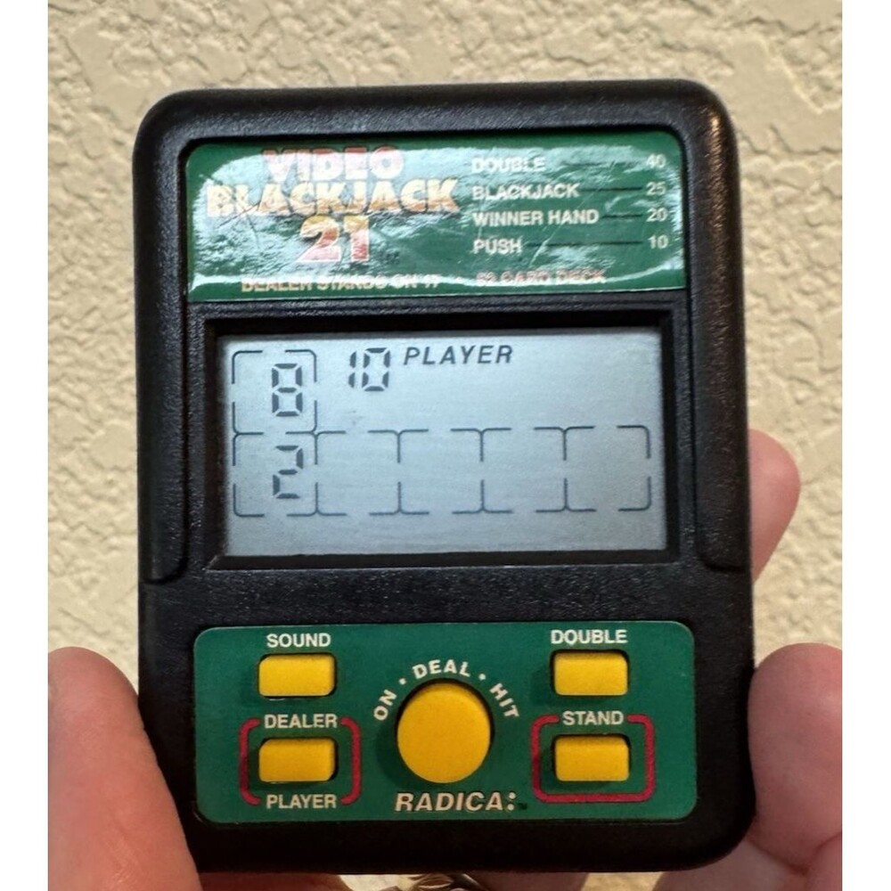 Radica 1995 Video Black Jack 21 Handheld Video Game Model 450